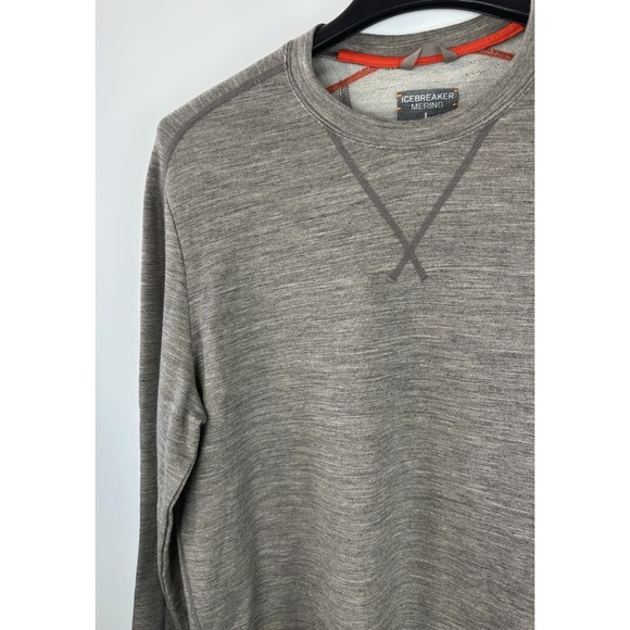Icebreaker Merino Wool Sweater Mens Large Crewneck Long Sleeve Lightweight *Flaw - Picture 4 of 14